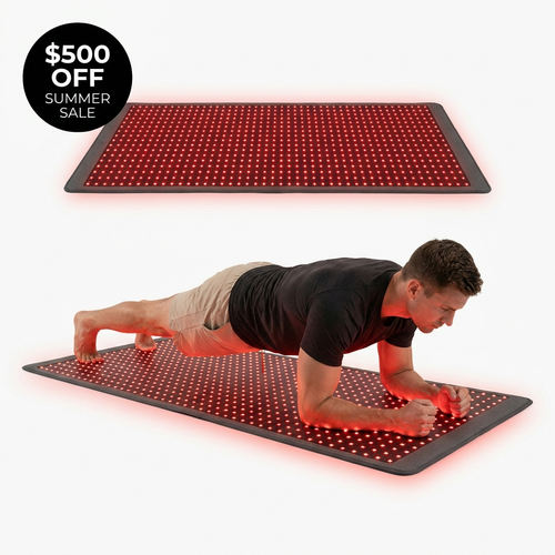 NEXORA Recovery Mat — full-body red and near-infrared light mat, $500 off summer sale